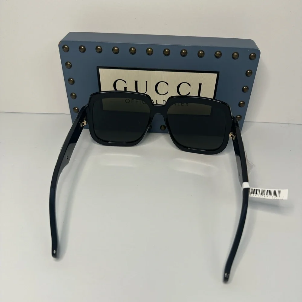 New - Authentic Gucci Sunglasses Men's GG0979S 001 Black/Grey 59-15-140mm